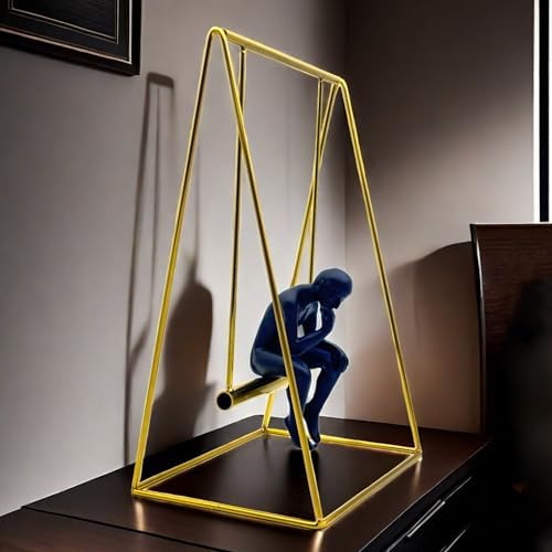 FUNSXBUG Thinker Statue 115 Inch Swing Sculpture
