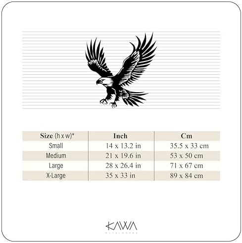 KAWA METALWORKS Metal Eagle Wall Art Decor
