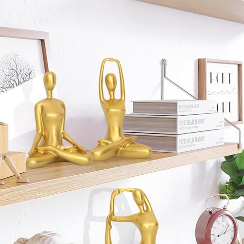 iSuperb Gold Yoga Sculpture Set of 3
