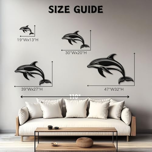 Huefoam Dolphin Metal Wall Art Decor