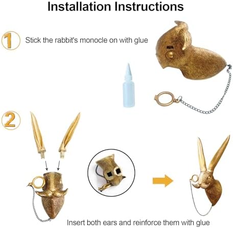 GUASDIE Faux Deer and Rabbit Wall Decor