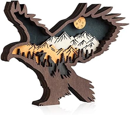 Laozai Wooden Forest Animals Wall Decor Sculpture