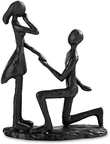Iron 6th Anniversary Couple Sculpture Gift for Her