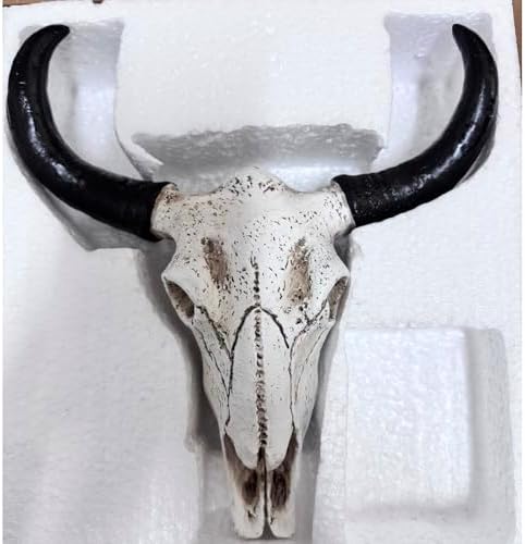NEBAISEN 3D Animal Cow Skull Wall Sculpture