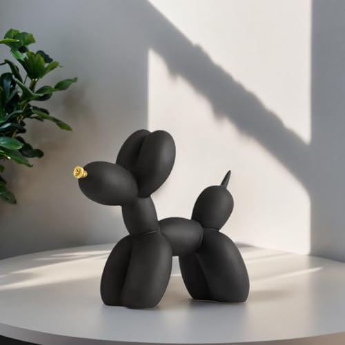Resin Balloon Dog Sculpture - Black Home Decor