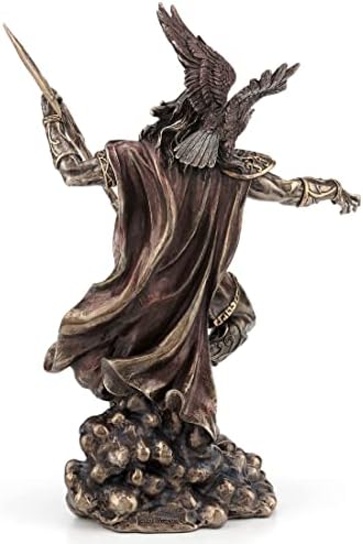 Veronese Design 11 3 4 Zeus Statue with Eagle Cold Cast Bronze Finish