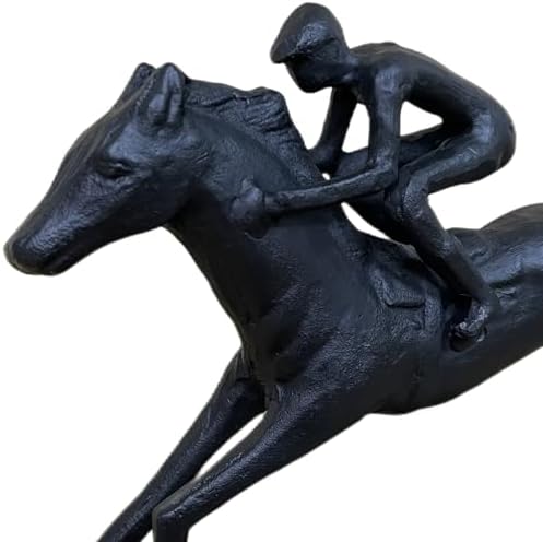 Iron Statue Riding Horse Sculpture Home Decor