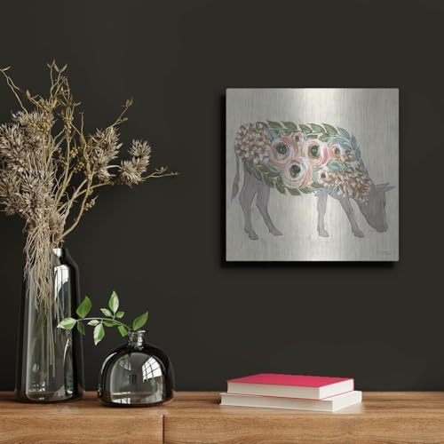 Annabelle the Cow Metal Wall Art 12x12