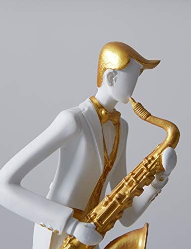 HAUCOZE Musician Saxophone Sculpture 10 Inch Statue
