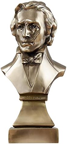 Chopin Bronze Resin Bust Statue - Desk and Piano Decor