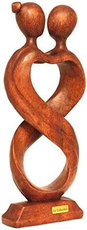 12 Inch Handmade Wooden Abstract Love Sculpture