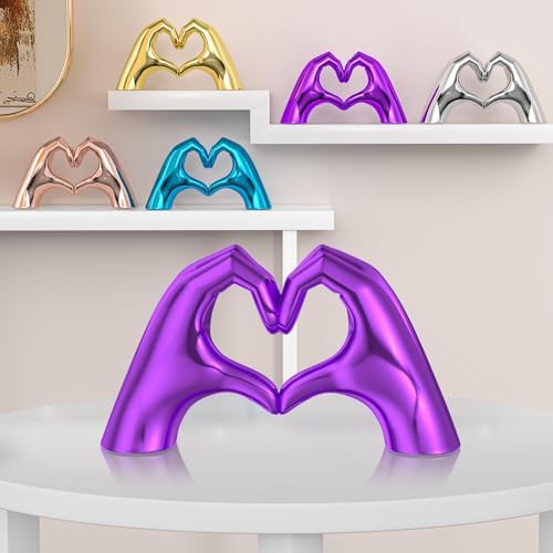 Purple Heart Hands Decor for Home and Wedding