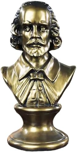 Shakespeare Bust Bronze Statue 12 Inches Resin Sculpture