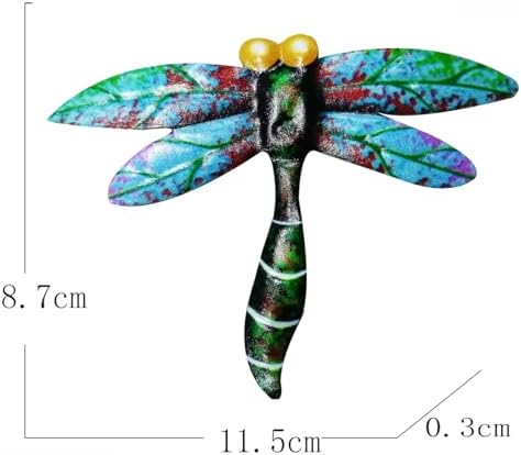 GENHAOTHREE 8 Pack Metal Dragonfly Wall Decor