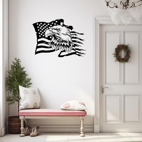 Metal Bald Eagle Wall Art - 169 x 236 Decor