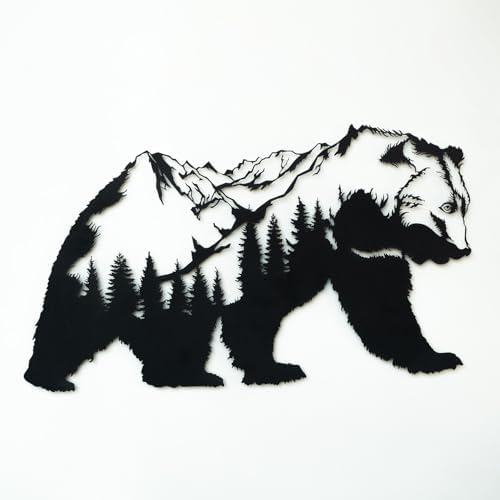 Bear Mountain Metal Wall Art 36L x 23W