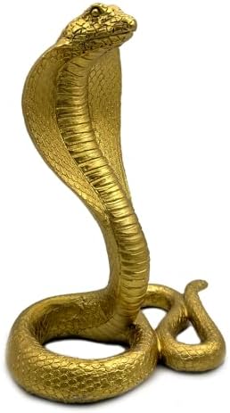 King Cobra Gold Snake Statue Sculpture Decor