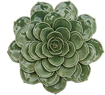 SEINHIJO Ceramic Flower Wall Decor 3D Sculpture Modern Art Gift