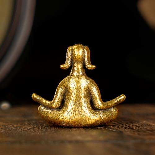 CHOVY Retro Zen Meditating Dog Sculpture