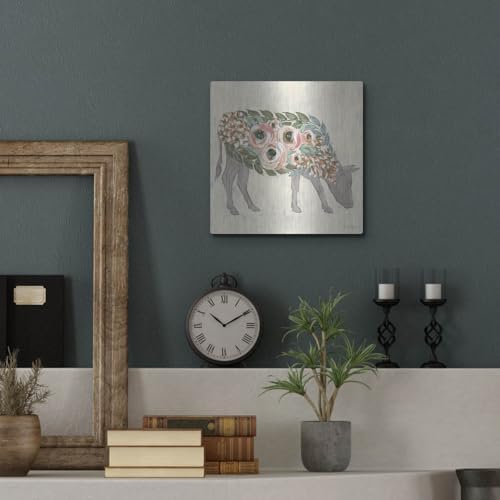 Annabelle the Cow Metal Wall Art 12x12