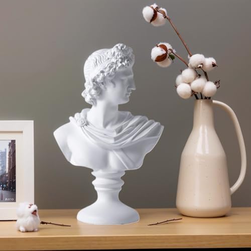 David Roman Apollo Bust Statue Home Decor
