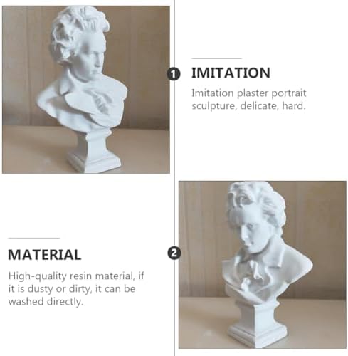 Beethoven Resin Portrait Sculpture Bust for Home Decor
