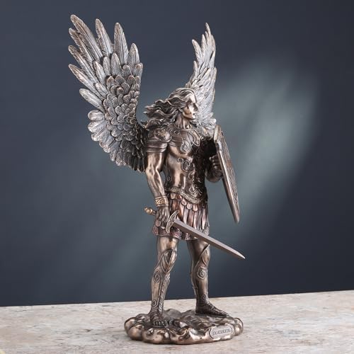 Veronese Design 14 Inch Saint Michael Statue Cold Cast Bronze