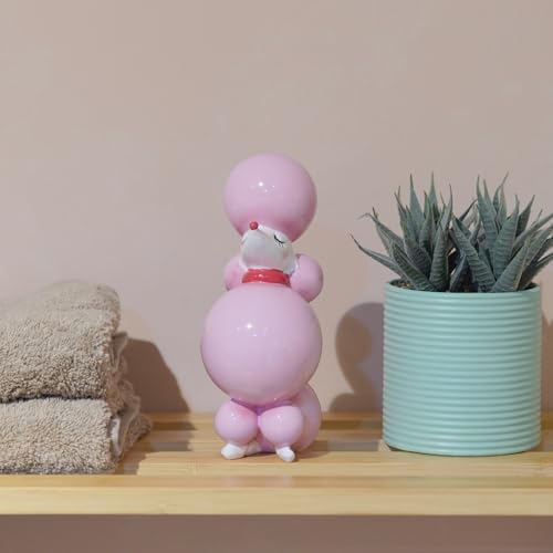 DiliComing Pink Balloon Dog Statue Decor
