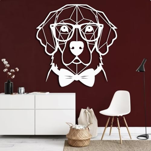 KingGenius Dog Metal Wall Art Minimalist Design