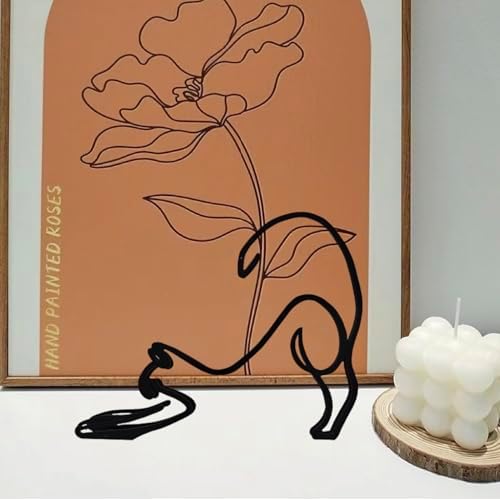 TTYGRHQ Modern Metal Wall Sculpture Lazy Cat