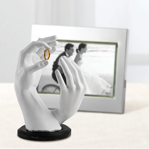 8 Inch Sculpture Ring Hand Statue Loving Hands Art Decor