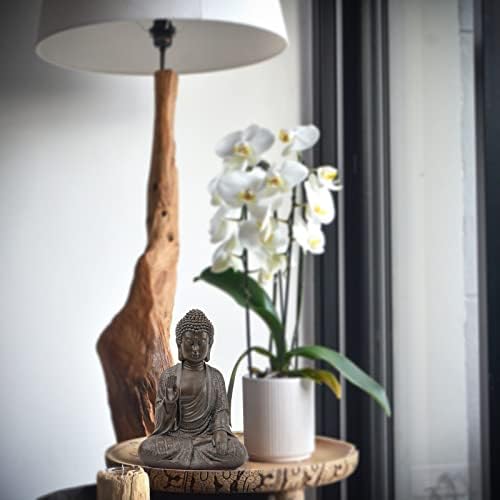 Leekung Buddha Statue Home Decor 7 Inch Brown
