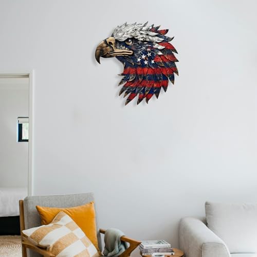 American Flag Eagle Metal Wall Art 20 Inch Patriotic Decoration