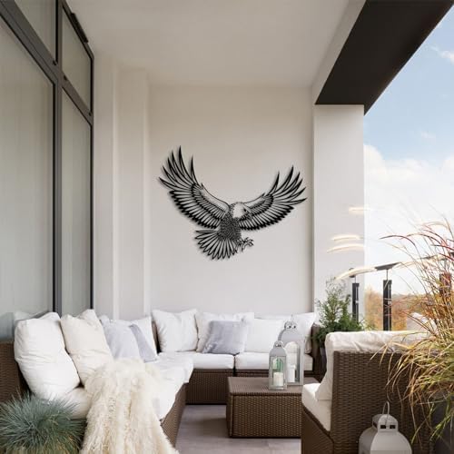 BEVUVA Metal Eagle Wall Art 12 Inches