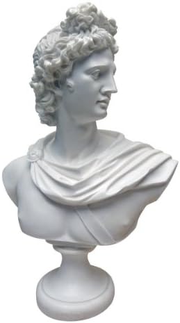 Design Toscano Apollo Belvedere Bust Statue White