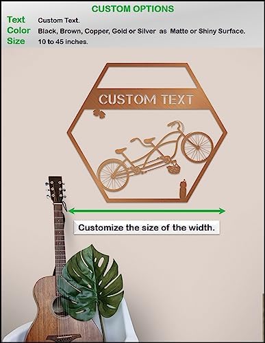 Personalized Metal Bike Wall Art Decor
