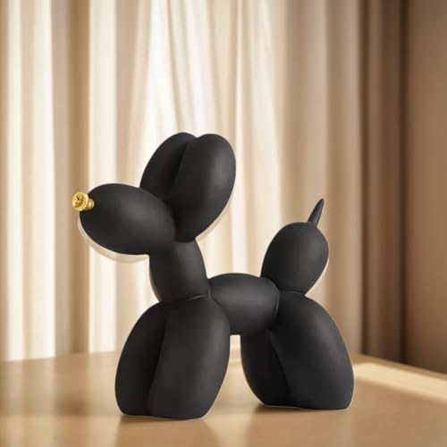 Resin Balloon Dog Sculpture - Black Home Decor