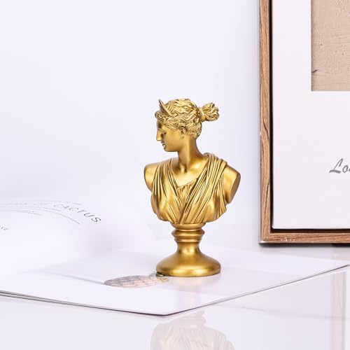 LCCCK 6 Inch Gold Aphrodite Bust Statue