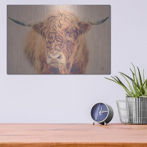 Highland In The Winter Fog Metal Wall Art 16x12