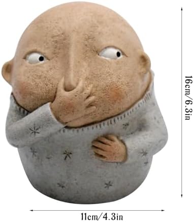 Funny Boy Nose Plugging Resin Sculpture 63 Inch