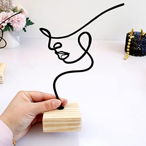 Modern Minimalist Wrought Iron Women Sculpture Decor