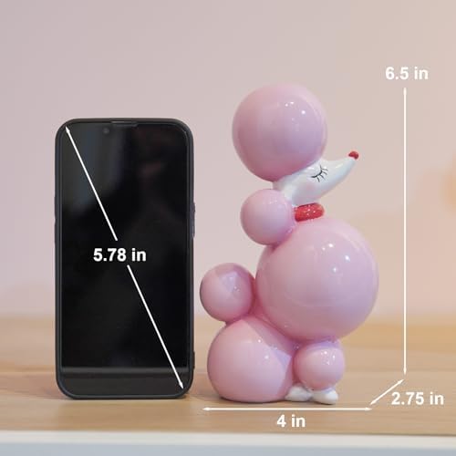 DiliComing Pink Balloon Dog Statue Decor