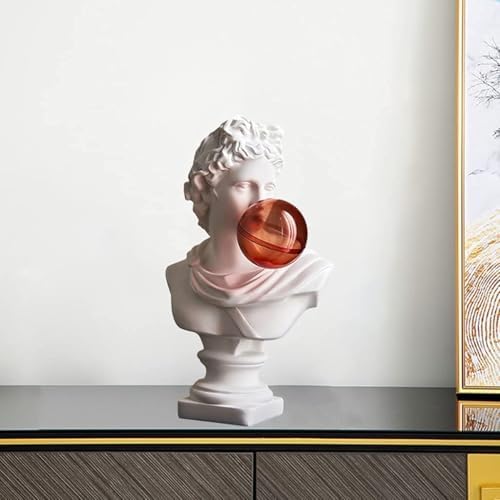 Greek Statue David Bust Figurine Resin Sculpture Home Decor