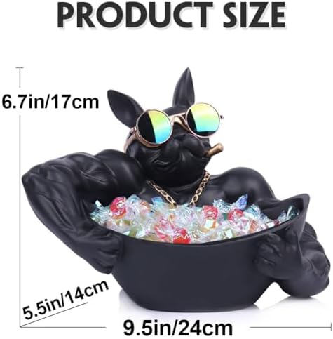 Black French Bulldog Statue - Decor Storage