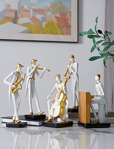 HAUCOZE Musician Saxophone Sculpture 10 Inch Statue