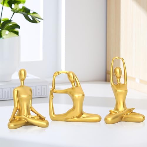 iSuperb Gold Yoga Sculpture Set of 3