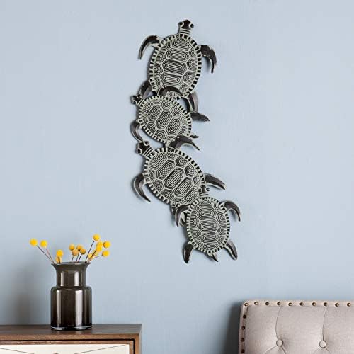 SEI Furniture Sea Turtle Wall Sculpture Agate Green Black