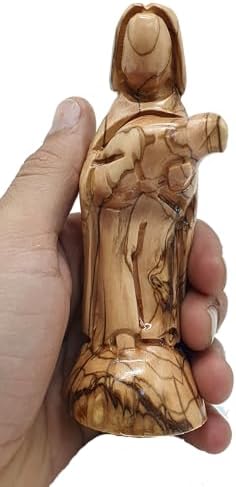 Zuluf Good Shepherd Olive Wood Sculpture 5 Inches Artisan Craft