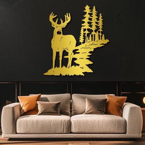 Tawinone Metal Deer Wall Art 17x19in