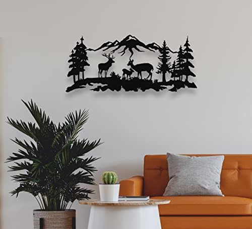 DEKADRON Metal Wall Art Deer Family Decor
